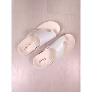 Strive Comfort Slide Sandals White | Women’s US 6 EU 37 | Orthotic Footbed